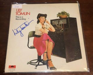 This Is A Recording Signed Lp Lily Tomlin Autographed Vinyl Record Jsa