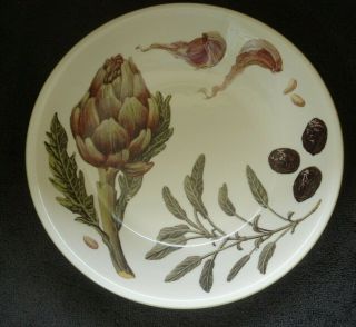 Williams Sonoma Vegetable Herb Artichoke Ceramic 9 1/2 " Bowl