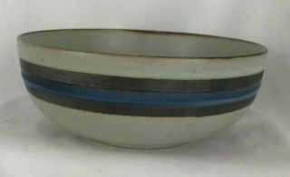 Vintage Japan Otagiri Horizon Blue Brown Stripe Stoneware 6 " Cereal Bowl