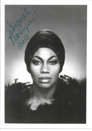Vintage Leontyne Price Signed Photo Opera Singer 7 " X 5 " Autograph