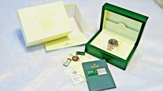Rolex GMT - Master II Ceramic Black Two - Tone Gold 40mm Watch FULL SET 2
