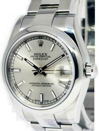 Rolex Datejust Steel Silver Dial Ladies Midsize 31mm Automatic Watch 178240