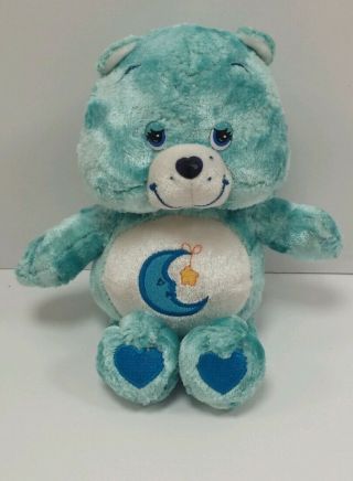Care Bears Blue Bedtime Teddy Bear 9 " Beanie Bag Bottom Plush Stuffed Animal