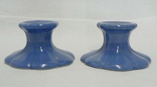 Red Wing Pottery Dutch Blue Candle Holders