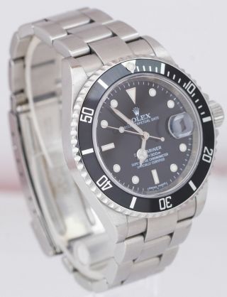 2009 UNPOLISHED Rolex Submariner Date ENGRAVED REHAUT Pre - Ceramic Watch 16610 T 3