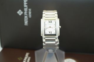 Patek Philippe Twenty - 4 Silver Diamond Dial Ladies Watch 4910 - 10A - 011 Papers 2