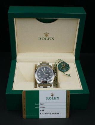 2018 Rolex Air King 116900 SS Black Dial 40mm Box Papers Card W438 2
