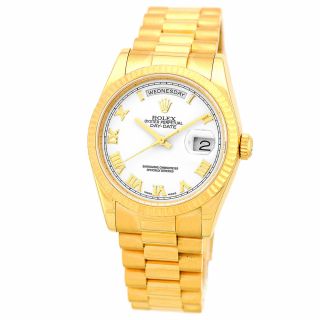 Rolex 18k Yellow Gold 36mm Day Date President 118238 Box 2003 Minty
