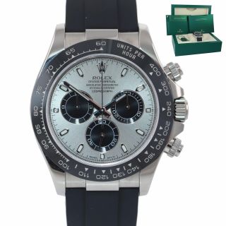 2020 Rolex Daytona Cosmograph 116519ln 18k White Gold Ceramic Silver Watch