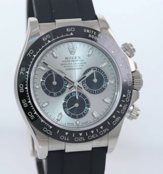 2020 Rolex Daytona Cosmograph 116519LN 18K White Gold Ceramic Silver Watch 2