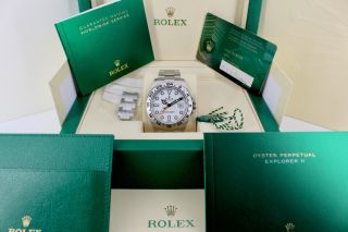 Rolex Explorer II 216570 polar white dial Box and Papers Unworn 2020 2
