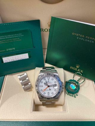Rolex Explorer II 216570 polar white dial Box and Papers Unworn 2020 6