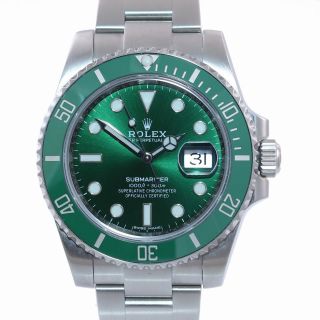 2020 PAPERS Rolex submariner Hulk 116610LV Green Dial Ceramic Watch Box 3