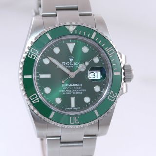 2020 PAPERS Rolex submariner Hulk 116610LV Green Dial Ceramic Watch Box 4