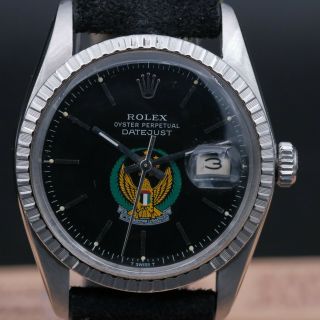 Authentic Vintage Rolex Datejust Black Dial Ref 16014,  Rl_848296