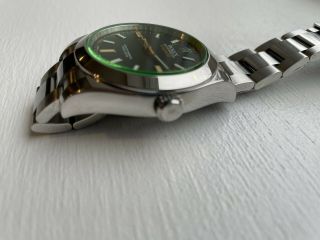 Rolex Milgauss Black Dial Green Crystal Orange Hand Mens Watch 116400GV 5