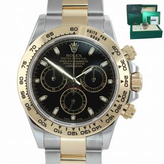 2019 Papers Rolex Daytona Cosmograph 116503 Black Two Tone Steel Gold Watch Box