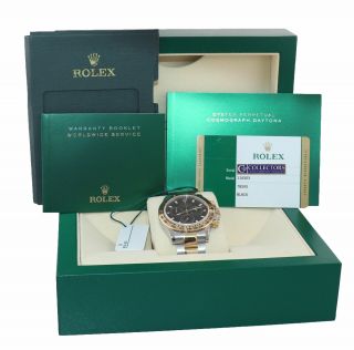 2019 PAPERS Rolex Daytona Cosmograph 116503 Black Two Tone Steel Gold Watch Box 2