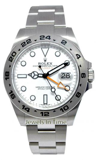 Rolex Explorer II Stainless White Dial Men 42mm Watch Box/Papers ' 20 216570 2