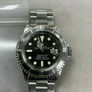Rolex Vintage Submariner Steel Auto Ghosted Bezel Mens Watch 1680 As - Is