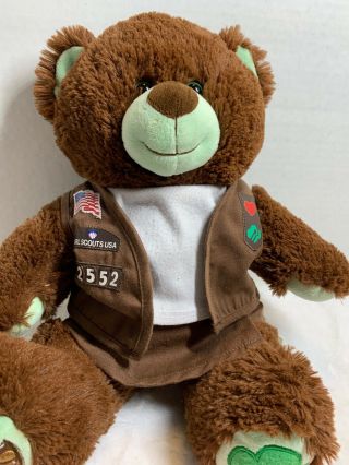 Build A Bear Girl Scout 16 " Thin Mints Cookie Bear Plush With Uniform Brownie