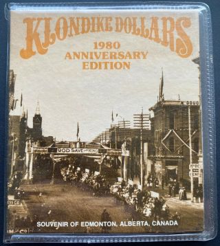 1980 Edmonton Alberta Klondike $1 Trade Dollars - Complete 4 Coin Mark Set