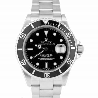 2003 Rolex Submariner Date 16610 T Stainless Steel Y Dive Watch Sel Pre - Ceramic