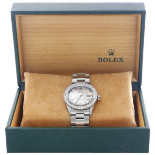 Men Rolex 36mm DateJust Diamond Watch Oyster Steel Band Silver Roman Dial 1.  9 CT 2