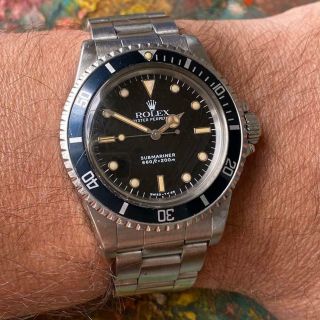 Rolex Submariner 5513 Diver Vintage Watch 100 Faded Bezel L Serial