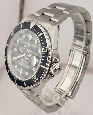 Rolex Submariner Date 16610 Stainless Steel 40mm Black Dive Pre - Ceramic Watch 2