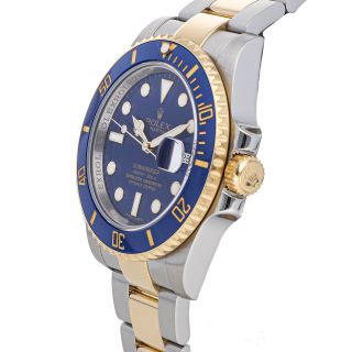 Rolex Submariner Date Auto 40mm Steel Yellow Gold Mens Bracelet Watch 116613LB 3