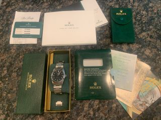 Flawless Rolex Explorer I Black 36mm Oyster Watch 114270 W Papers,  Serviced