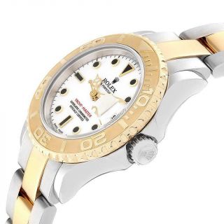 Rolex Yachtmaster 29 Steel Yellow Gold White Dial Ladies Watch 169623 Box Papers 5