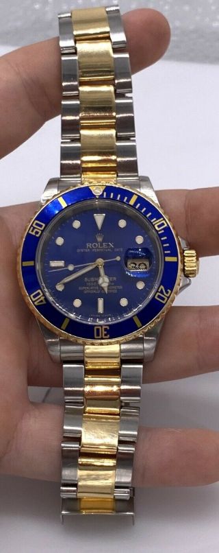 ROLEX Submariner Blue Dial Two - Tone Men ' s Watch 2