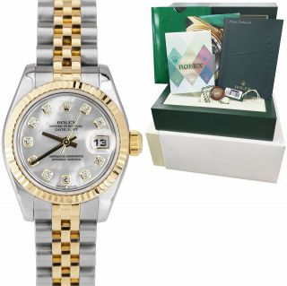 Ladies Rolex Datejust 26mm Two - Tone Mop Diamond Jubilee Watch 179173 B,  P