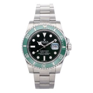 Rolex Submariner Date Hulk Auto 40mm Steel Mens Oyster Bracelet Watch 116610lv