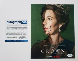 Olivia Colman The Crown Autographed Signed 8x10 Photo ACOA 2 2