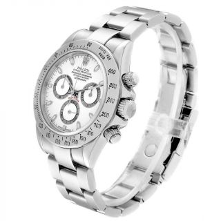 Rolex Daytona White Dial Chronograph Stainless Steel Mens Watch 116520 4
