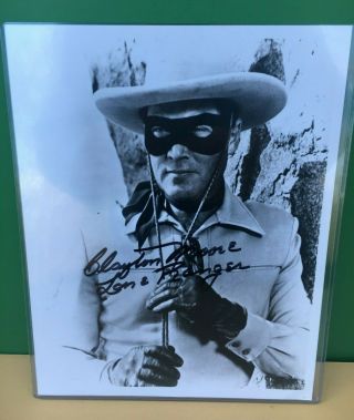 The Lone Ranger - Clayton Moore Autographed 8x10 Photo - Hand Signed