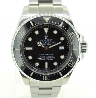 Rolex Sea - Dweller Deepsea Ref 116660 Black Dial Oyster Bracelet Mens Watch 44mm