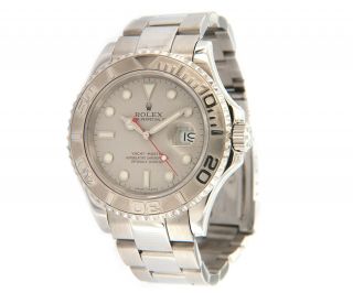 2001 Rolex Yachtmaster 16622,  Stainless Steel,  Platinum Bezel,  Silver Dial