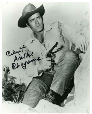 Clint Walker Autograph Actor Cheyenne The Dirty Dozen Kodiak Signed Photo