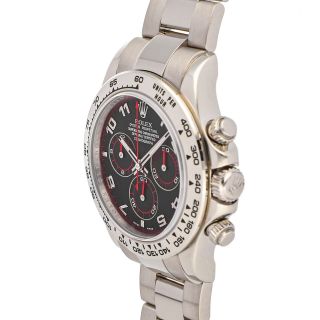Rolex Cosmograph Daytona Auto 40mm White Gold Mens Oyster Bracelet Watch 116509 3