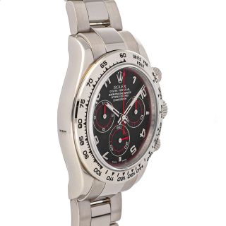 Rolex Cosmograph Daytona Auto 40mm White Gold Mens Oyster Bracelet Watch 116509 4
