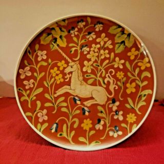 Seymour Mann Flemish Tapestry Footed Cake Plate Hunt Of The Unicorn Japan