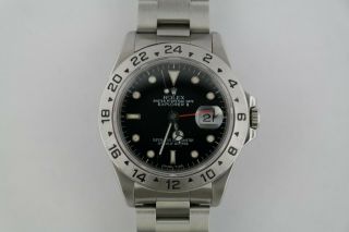 Men ' s Rolex Explorer II 16570 Black Dial Stainless Steel Oyster Band Circa 1990 3