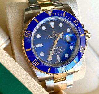 Rolex Submariner Date 116613lb 18kt Gold / Ss 2 Tone Blue Bezel/dial 2019 Watch