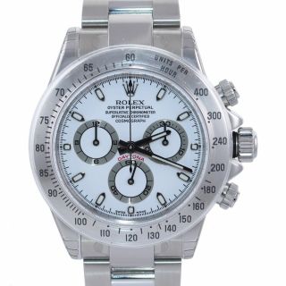 NOS STICKERS Rolex Daytona White Chrono Dial 116520 Steel Watch Box 5