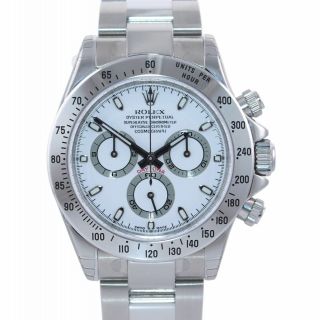 NOS STICKERS Rolex Daytona White Chrono Dial 116520 Steel Watch Box 6