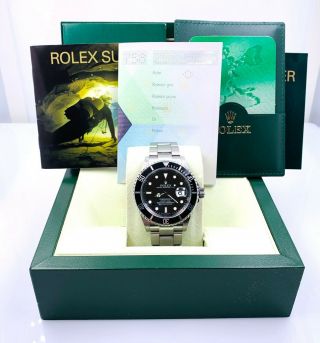 Rolex Submariner 16610 Black Dial Bezel Stainless Steel Box Papers 2007